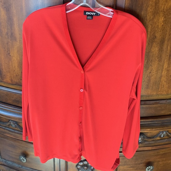 Large DKNY Red Sweater - Picture 1 of 7